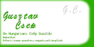 gusztav csep business card