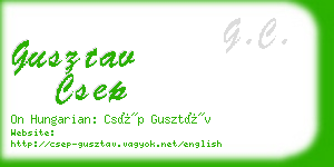 gusztav csep business card